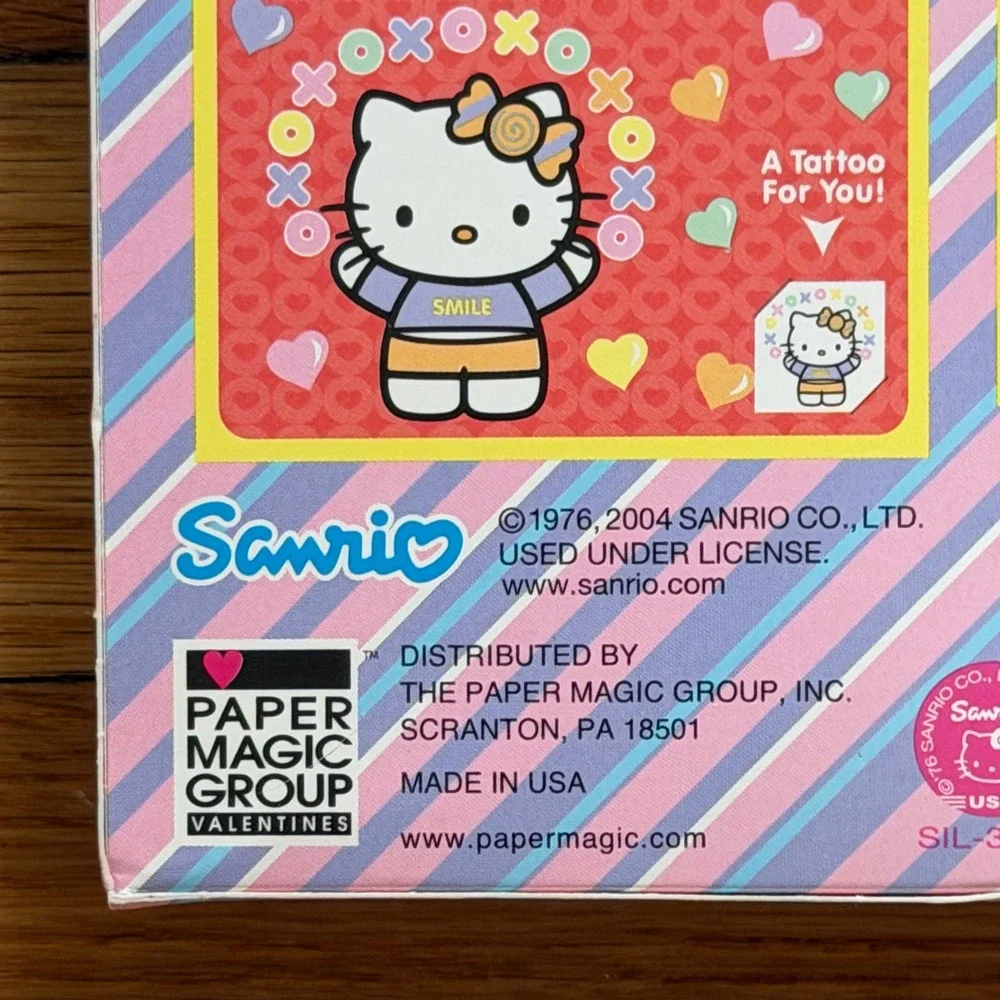 Hello Kitty Sanrio Vintage 2004 Valentines Cards Tattoos 2pk. 30ct. Boxes Sealed